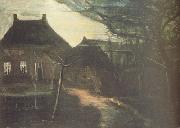 Vincent Van Gogh The Parsonage at Nuenen by Moonlight (nn04) oil painting on canvas